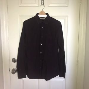 Burberry London Burgundy Long Sleeve Button Down